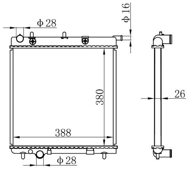 SU RADYATORU C2 C3 DS3 207 208 2008 1.4HDI