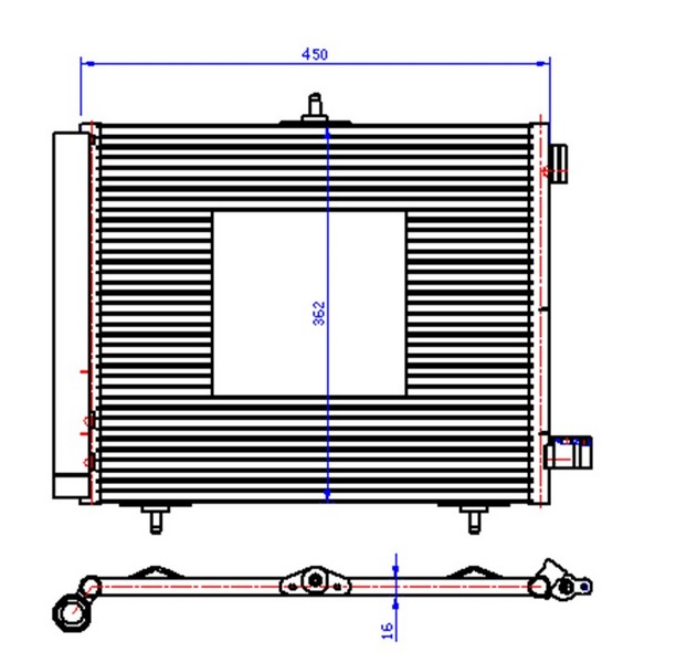 KLIMA RADYATORU C5 - P.307 DW10 2.0HDI