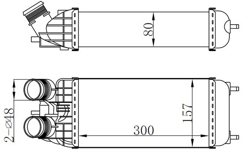 INTERCOOLER C3-C4-C ELYES-208-2008-301 DV4-DV6 09>