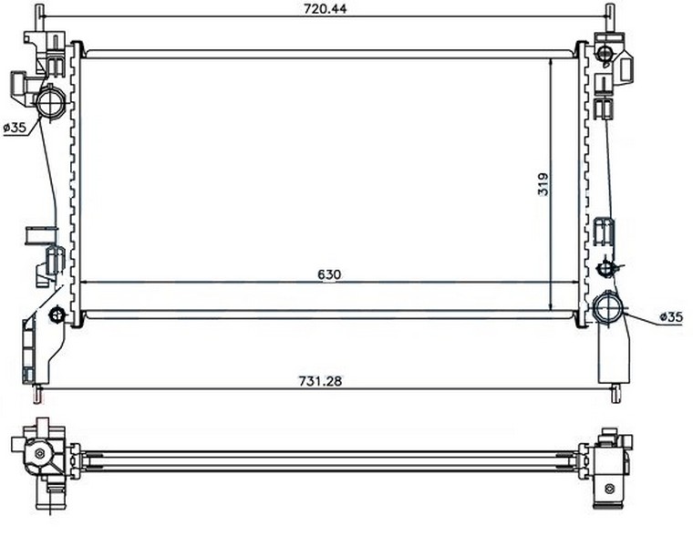 RADYATOR mekanik FIESTA 1.4 TDCI 02>