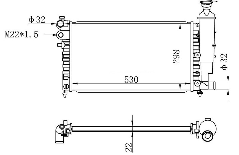 RADYATOR (MEKANIK) 106 1.4 XR 5K TU3JP-TU5JP