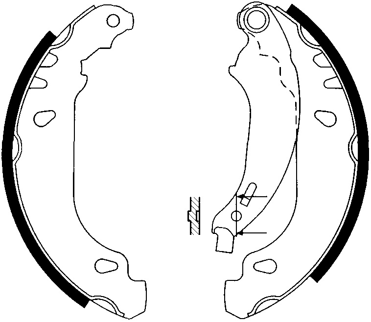 PABUCLU BALATA ARKA +1 mm KALIN (180X42mm)