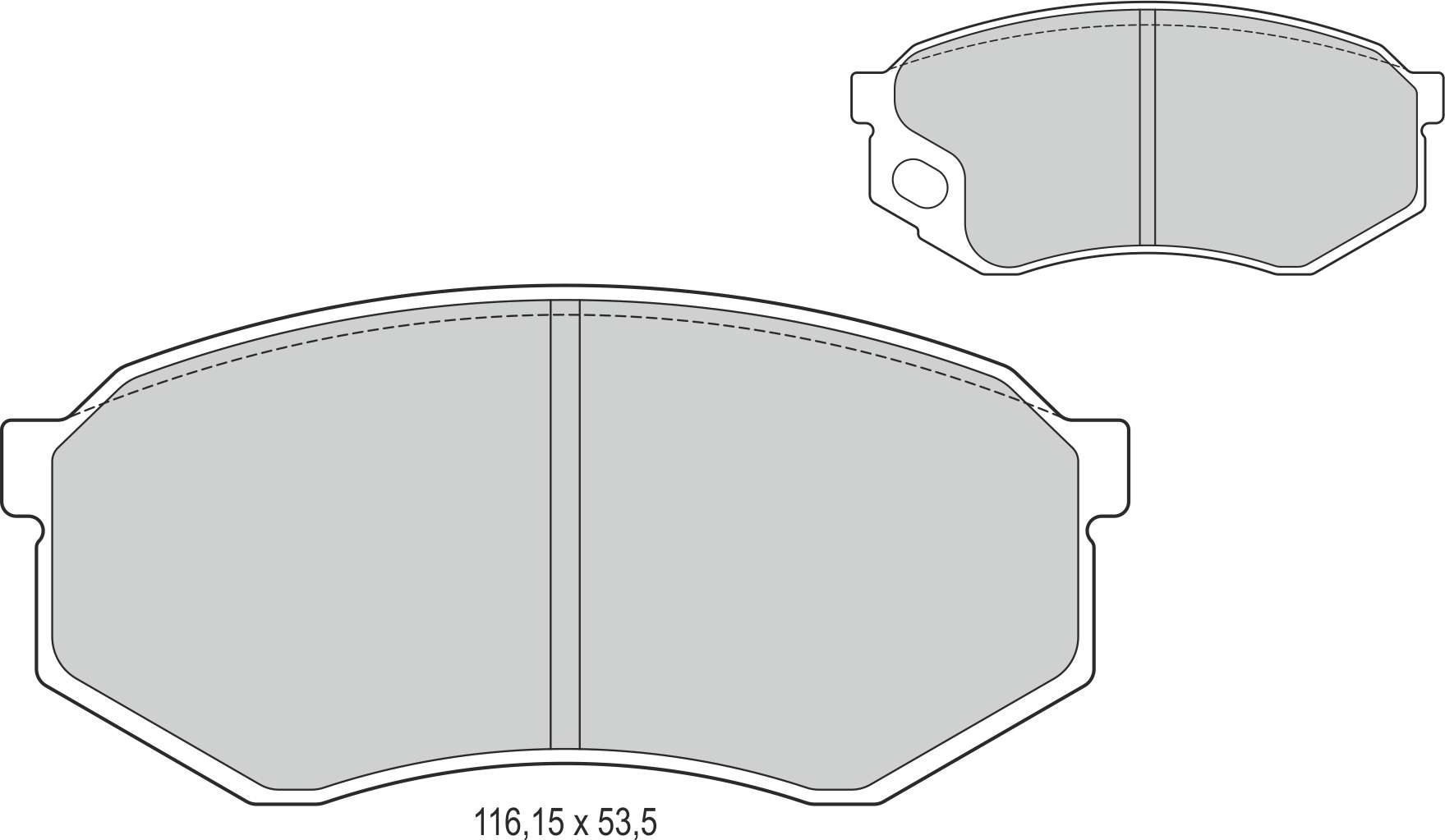 DISK BALATA ON CIFT KALIPER (KUTUDA 8 ADET)