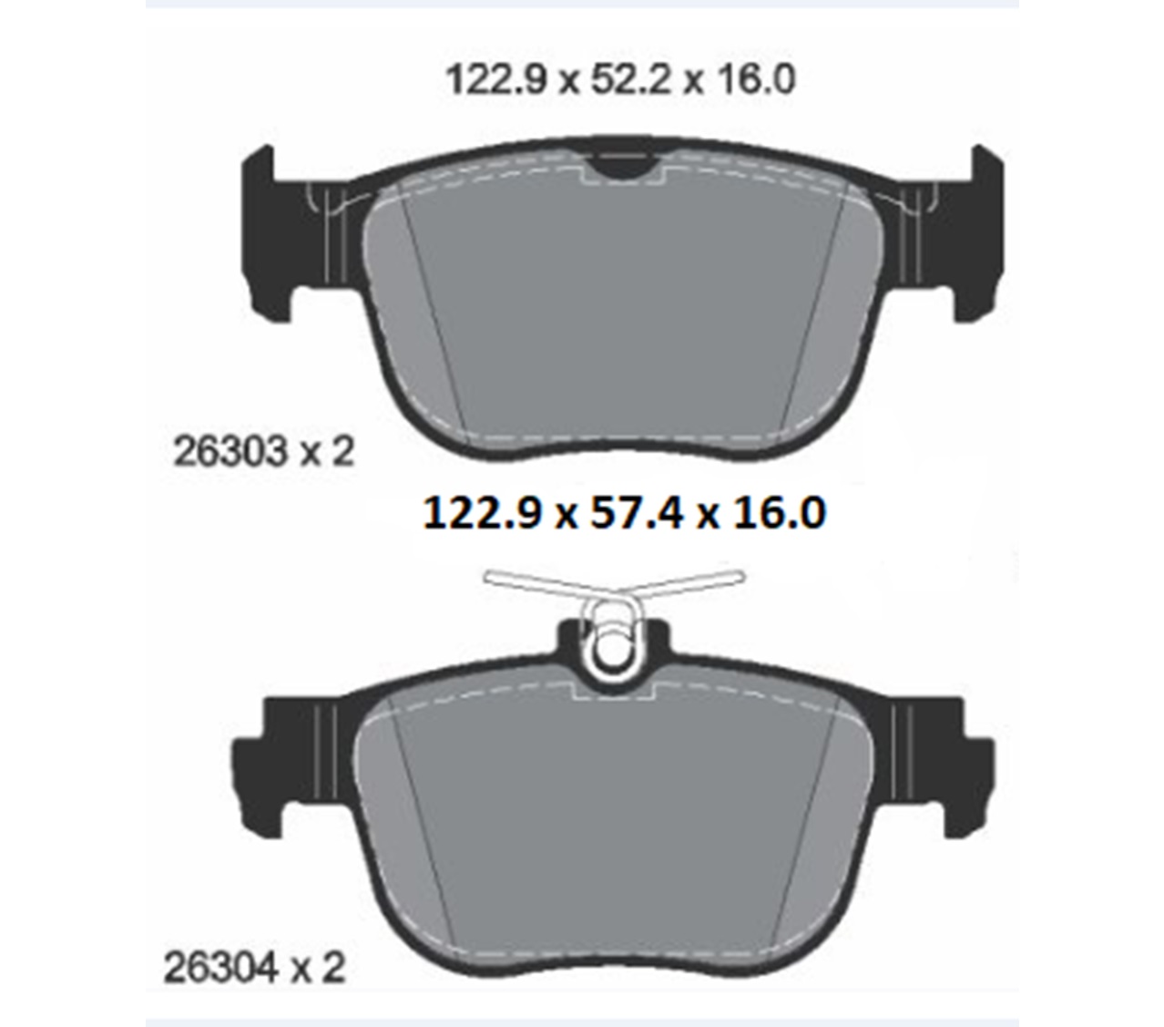 DISK BALATA ARKA 272mm disk icin 